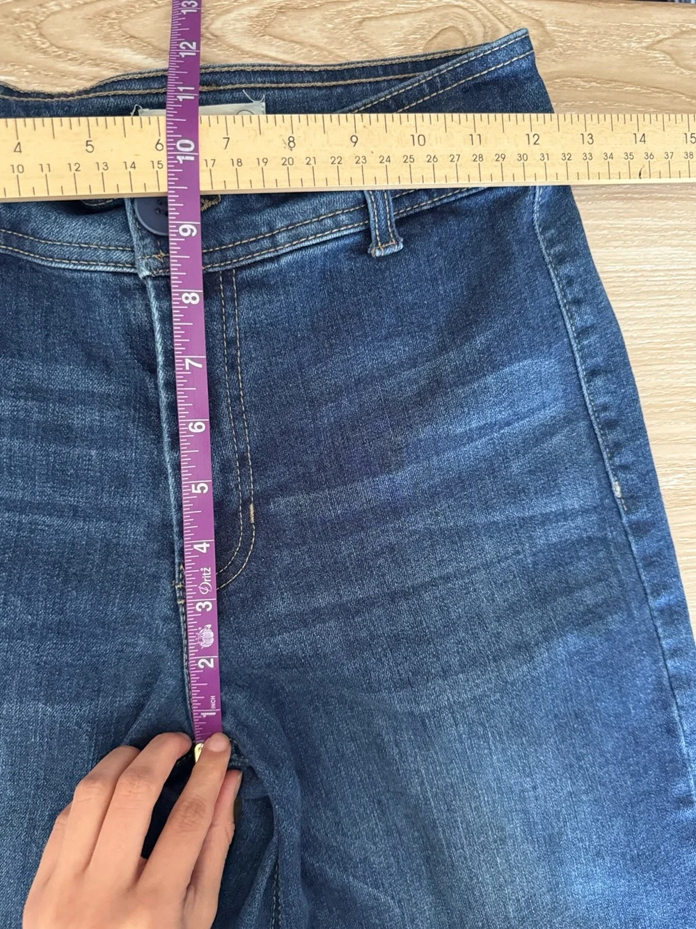Oat 2/26 Wide Leg Jeans Dark Wash Mid Rise Relaxed Cut Off Capsule